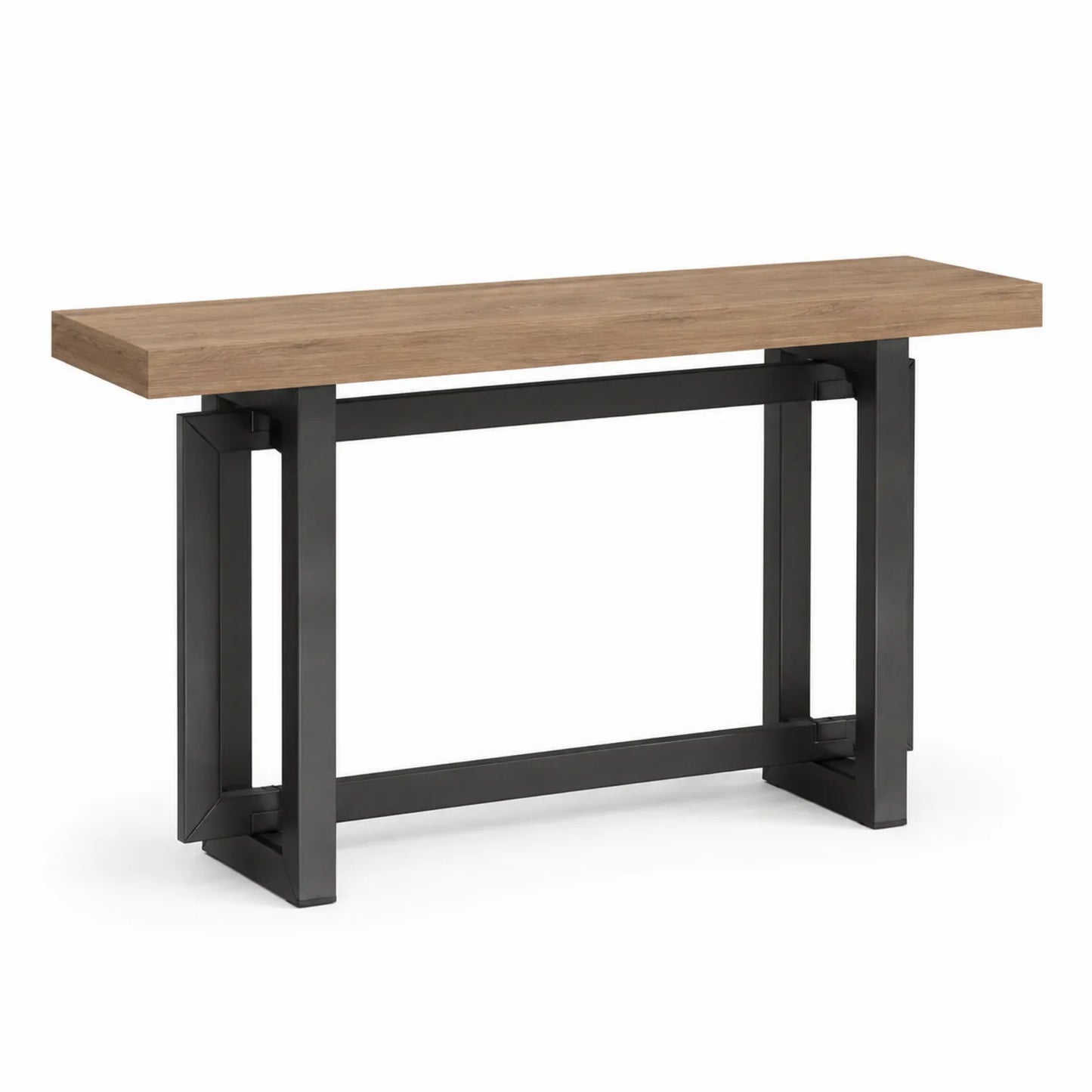 Konsolentisch Rechteckig MDF Holzoptik Stahl 120x40x75cm